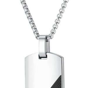 Men's Dog Tag Necklace – Stainless Steel; Lengths: 22 or 24 Inches Available