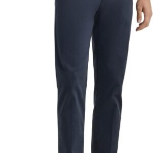 Men's  Flat Front Regular Straight Trousers