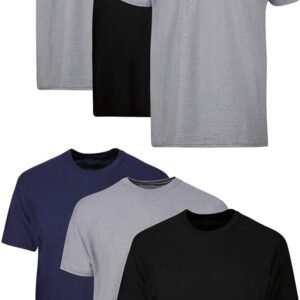 Men's Tagless  Crewneck T-Shirts, 6 Pack