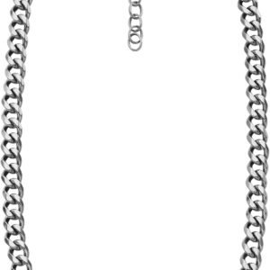 Men's stainless steel or leather necklace